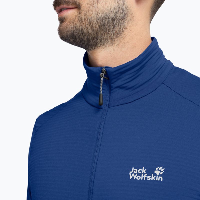 Pánská trekingová mikina  Jack Wolfskin Litestride Full Zip blue orchid 4