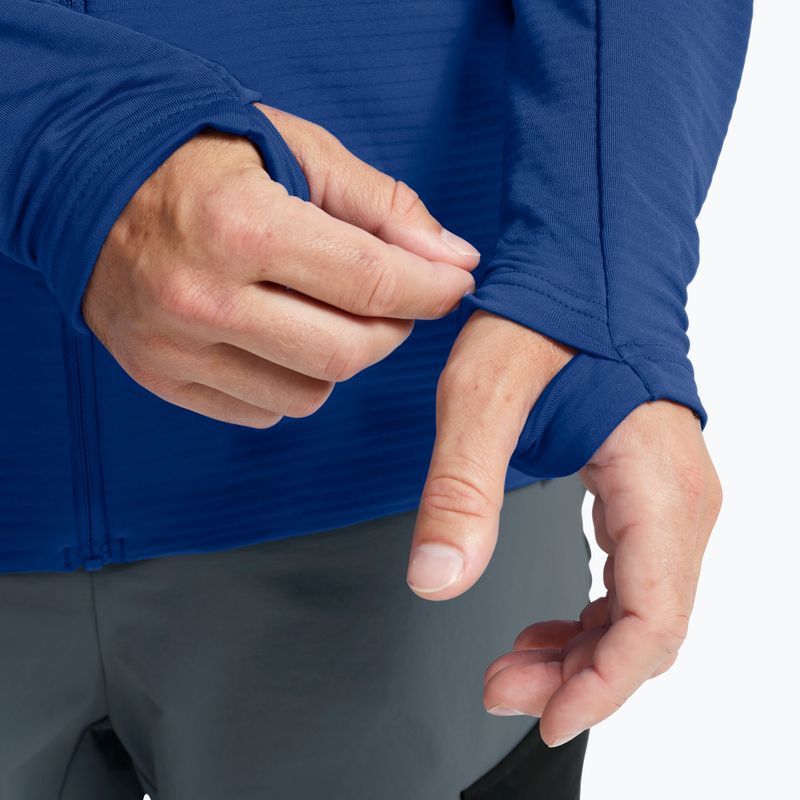 Pánská trekingová mikina  Jack Wolfskin Litestride Full Zip blue orchid 6