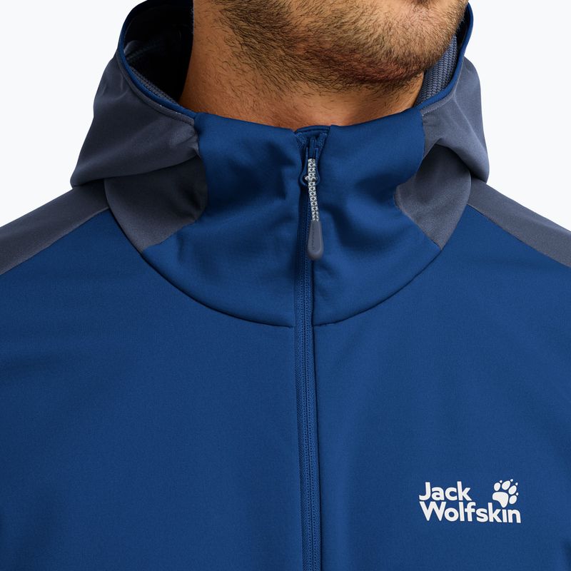 Pánská softshellová bunda Jack Wolfskin Skyvail blue orchid 4