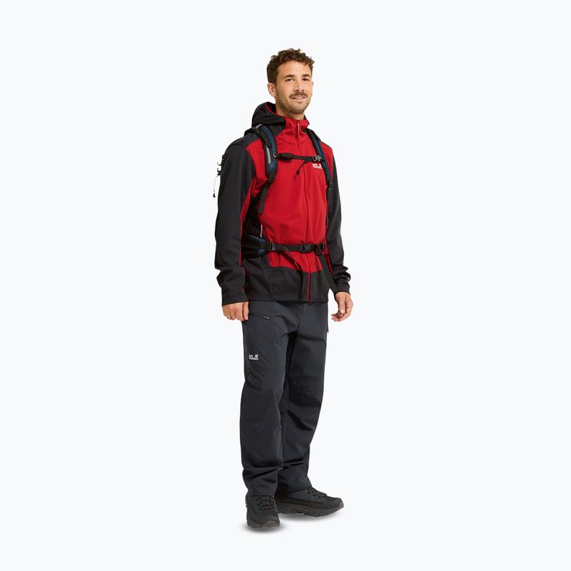 Pánská softshellová bunda Jack Wolfskin Skyvail siren red 2