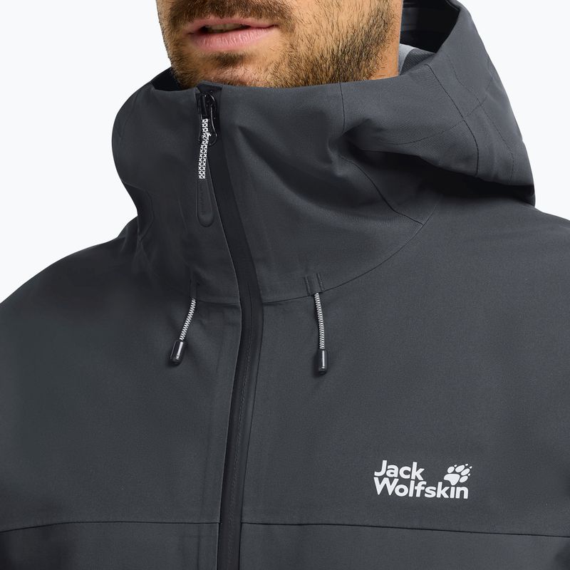 Pánská nepromokavá bunda Jack Wolfskin Rockpaw 3L phantom 4