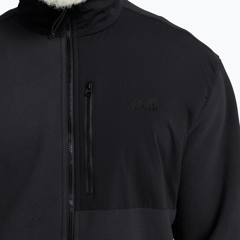 Pánská fleecová mikina Jack Wolfskin Sumetro Full Zip black 5