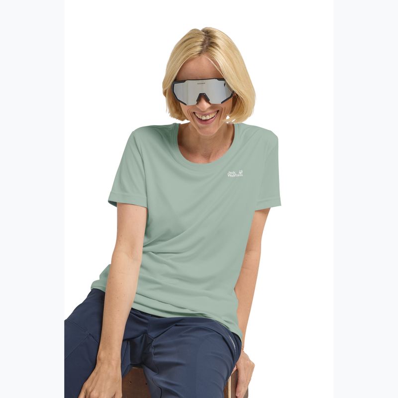 Dámské trekové tričko Jack Wolfskin Tech T green zinnia 4