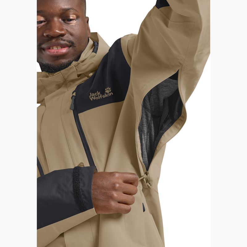 Pánská nepromokavá bunda Jack Wolfskin Jasper 2L hazel wood 5