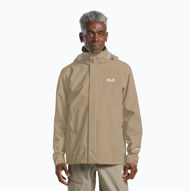 Pánská nepromokavá bunda Jack Wolfskin Trailtime 2L hazel wood