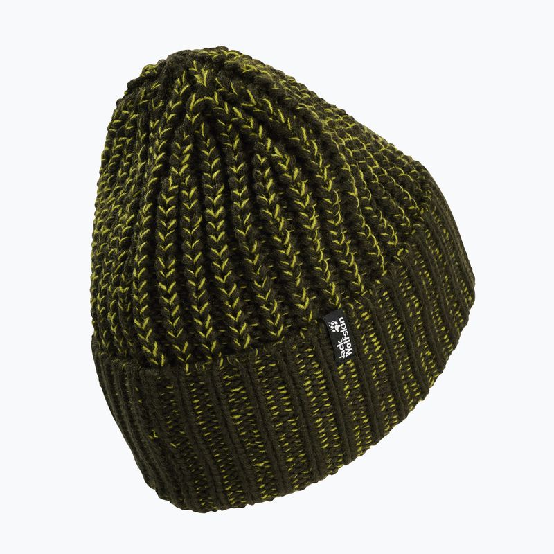 Zimní čepice Jack Wolfskin Badge Beanie obsidian moss 2