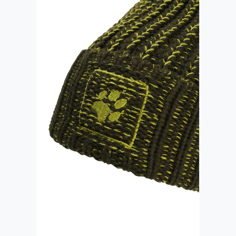 Zimní čepice Jack Wolfskin Badge Beanie obsidian moss 3