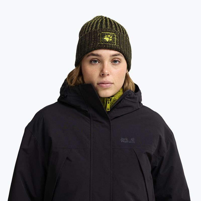 Zimní čepice Jack Wolfskin Badge Beanie obsidian moss 5