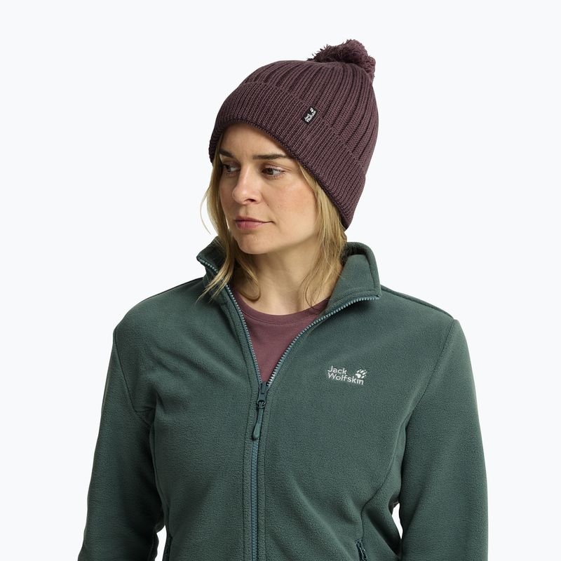 Zimní čepice Jack Wolfskin Pom Pom Beanie sheer plum 5