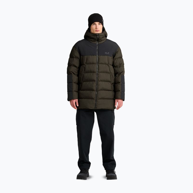 Pánská zateplená bunda Jack Wolfskin Icy Hollow Hooded obsidian moss 2