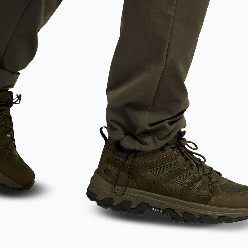 Pánské trekové kalhoty Jack Wolfskin Activate Flex obsidian moss 6