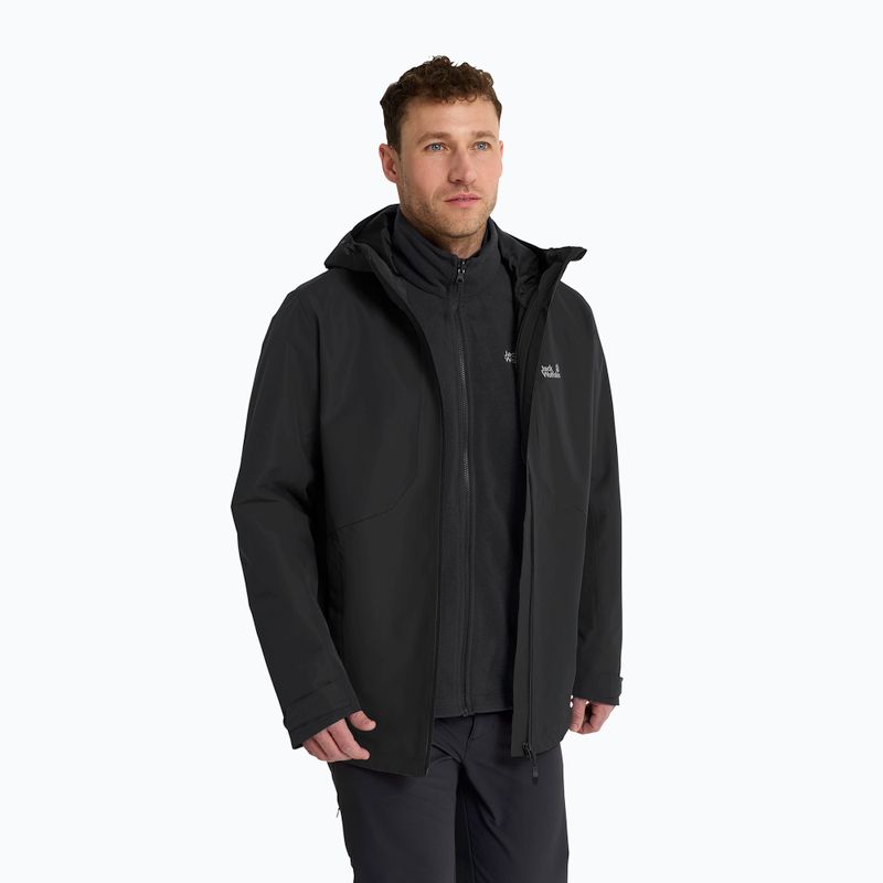 Pánská bunda 3v1 Jack Wolfskin Stonetrail 3In1 black 4
