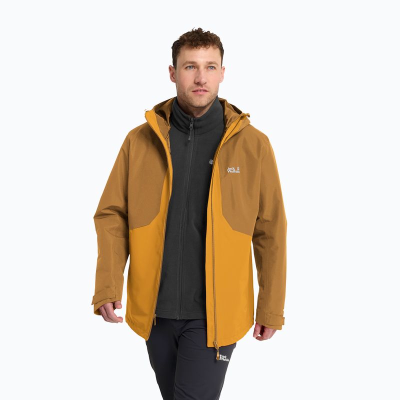 Pánská bunda 3v1 Jack Wolfskin Stonetrail 3In1 burly yellow jw 4