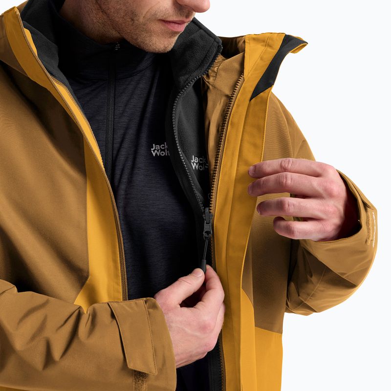 Pánská bunda 3v1 Jack Wolfskin Stonetrail 3In1 burly yellow jw 8