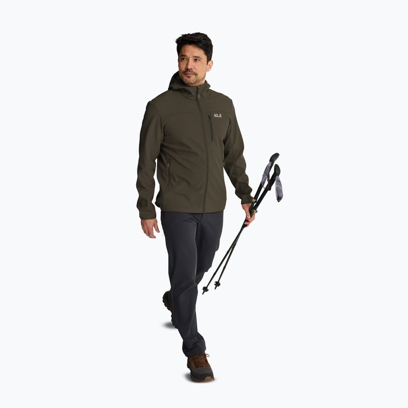 Pánská větrovka Jack Wolfskin Wild Winds Hooded obsidian moss 2