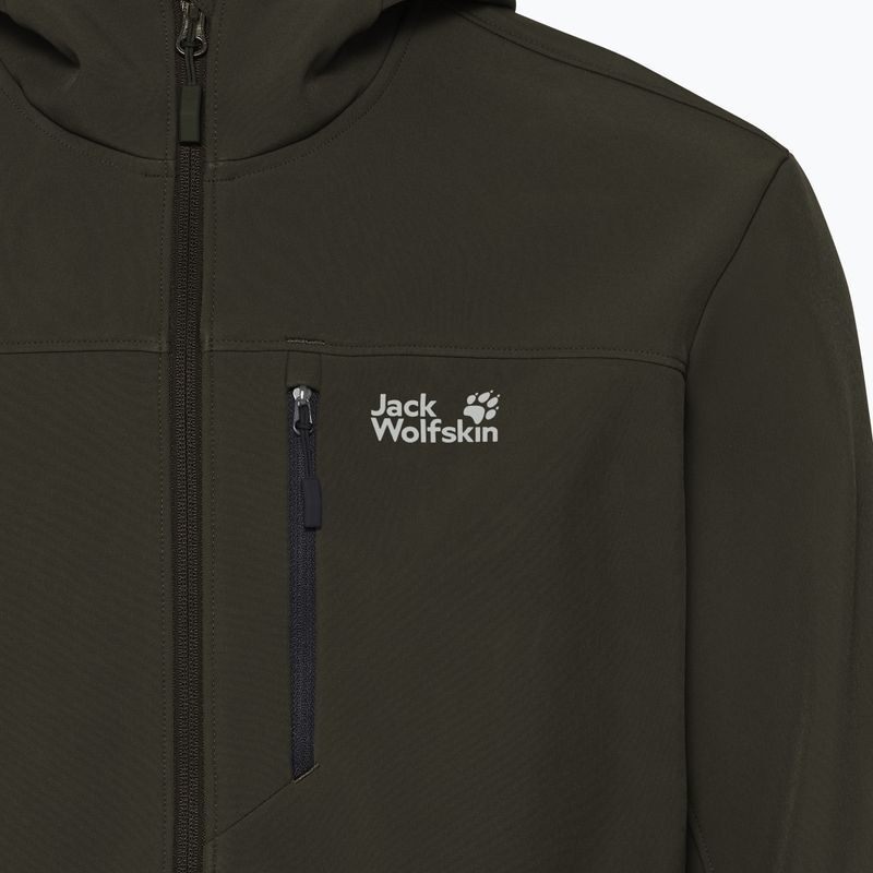 Pánská větrovka Jack Wolfskin Wild Winds Hooded obsidian moss 6