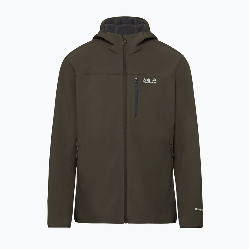 Pánská větrovka Jack Wolfskin Wild Winds Hooded obsidian moss 8