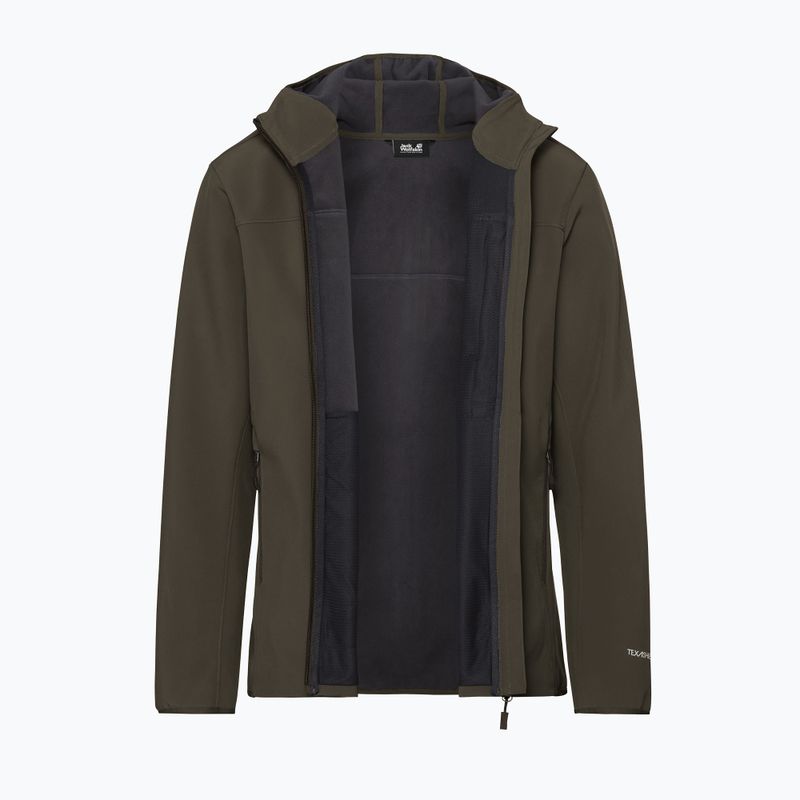 Pánská větrovka Jack Wolfskin Wild Winds Hooded obsidian moss 9