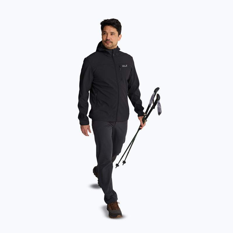 Pánská větrovka Jack Wolfskin Wild Winds Hooded black 3