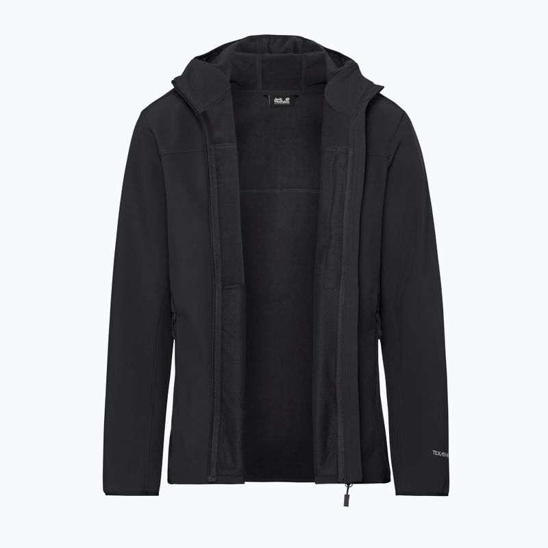 Pánská větrovka Jack Wolfskin Wild Winds Hooded black 10