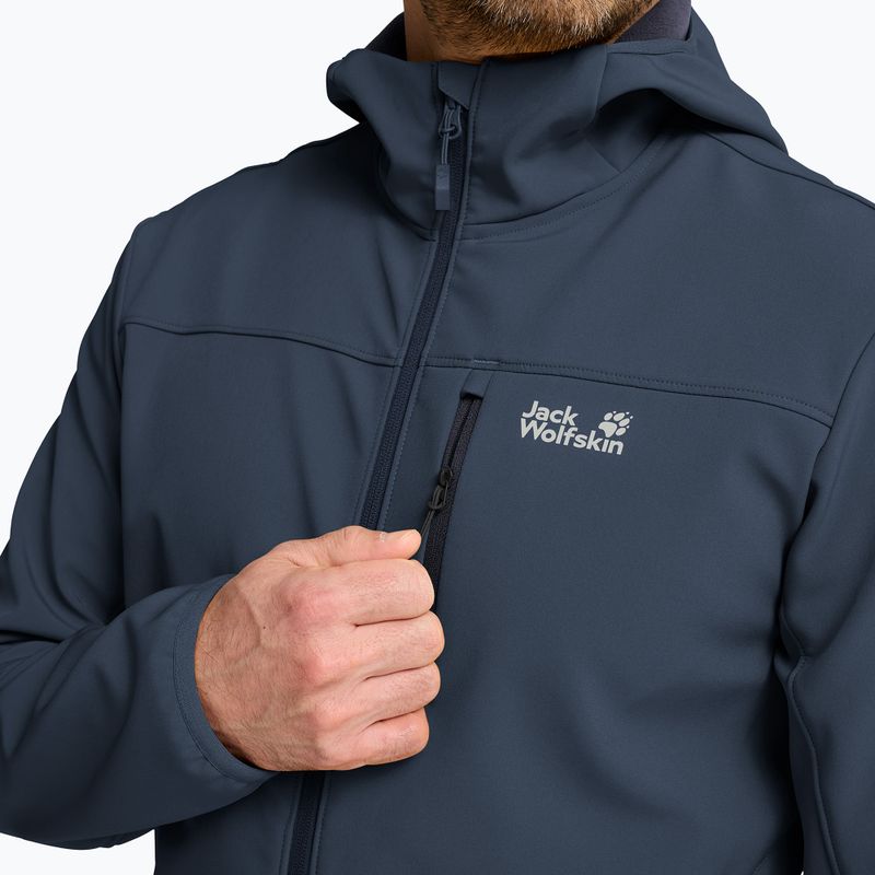 Pánská větrovka Jack Wolfskin Wild Winds Hooded midnight sky 5