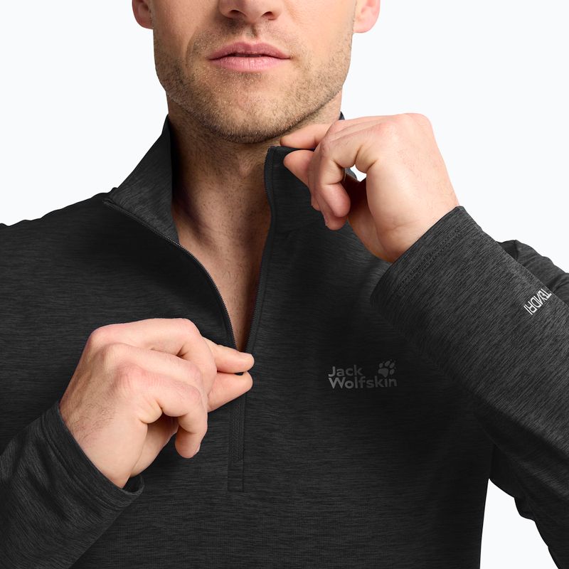 Pánská fleecová mikina Jack Wolfskin Trail Half Zip black 3