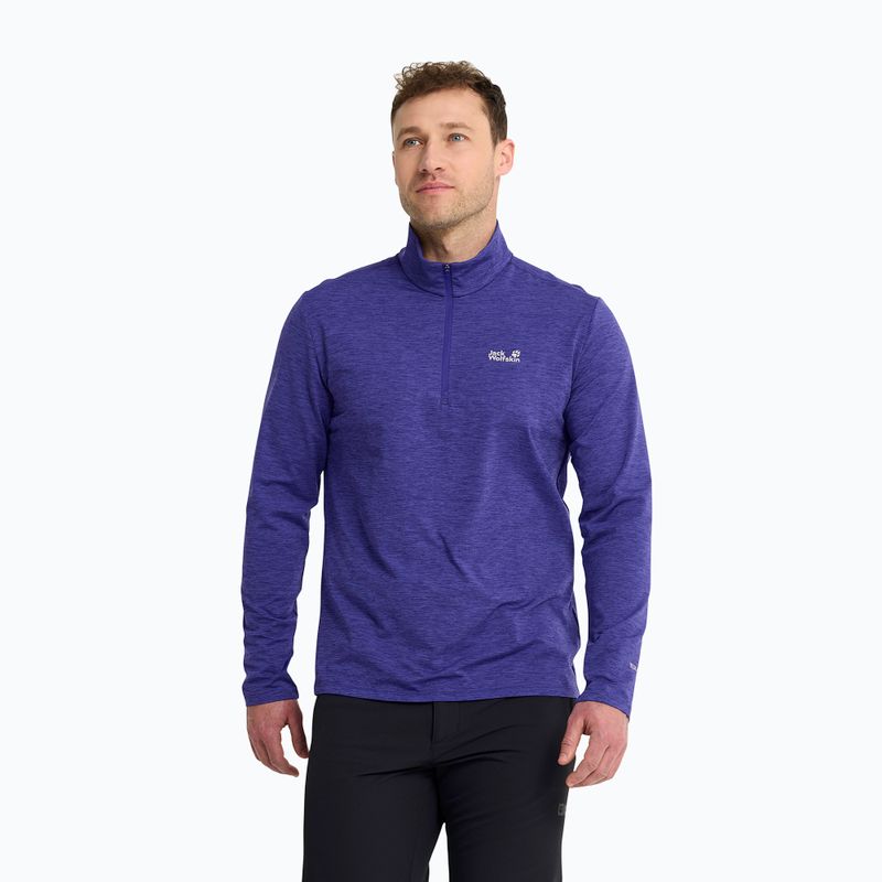 Pánská fleecová mikina Jack Wolfskin Trail Half Zip glow ink