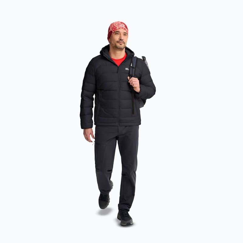 Pánská péřová bunda Jack Wolfskin Wild Pass Down Hoody black 2