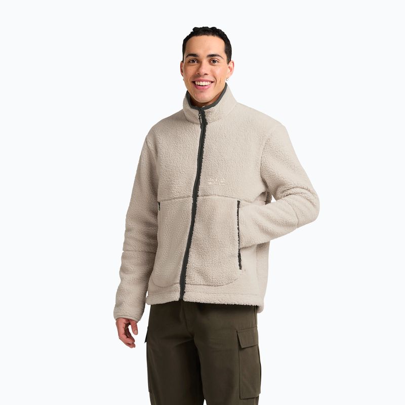 Pánská fleecová mikina Jack Wolfskin Stone Lite oyster
