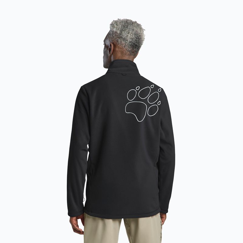 Pánská fleecová mikina Jack Wolfskin Wild Rebel 200 Full Zip paw black 3