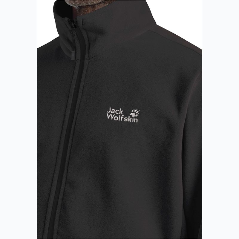 Pánská fleecová mikina Jack Wolfskin Wild Rebel 200 Full Zip paw black 4
