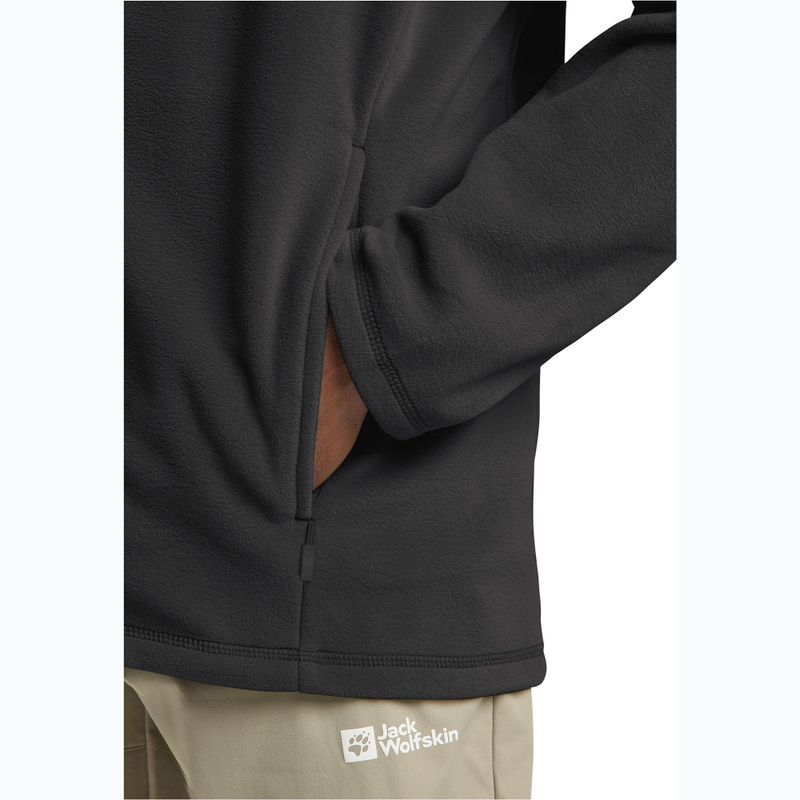 Pánská fleecová mikina Jack Wolfskin Wild Rebel 200 Full Zip paw black 5