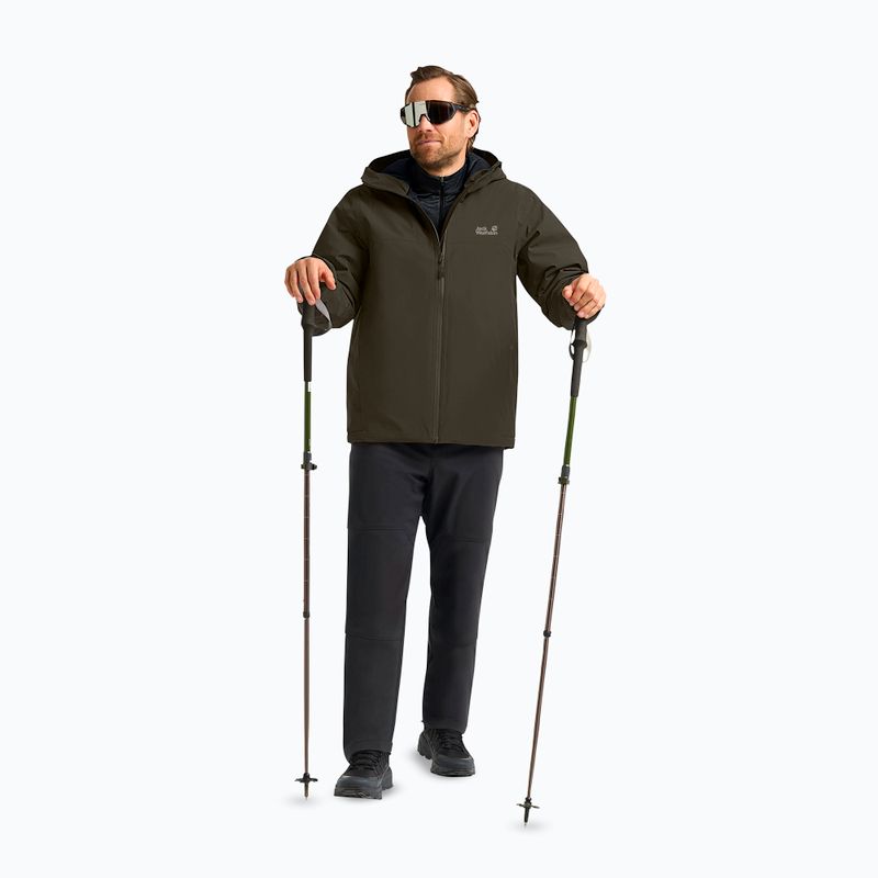 Pánská zateplená bunda Jack Wolfskin Wisper Ins obsidian moss 2