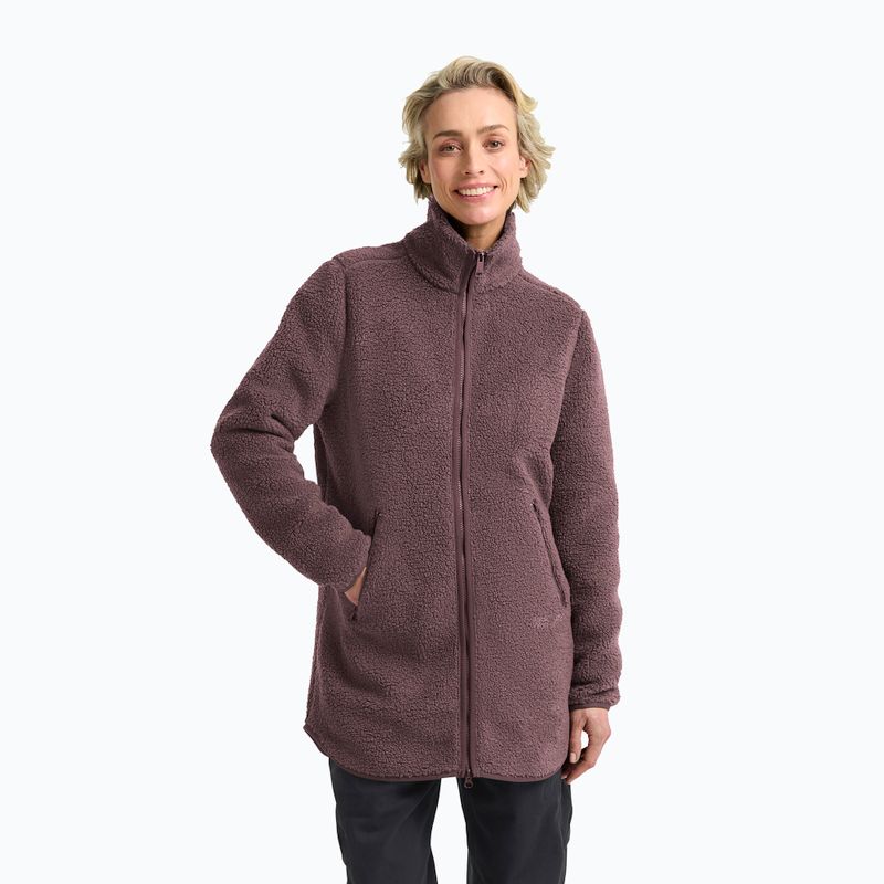 Dámská fleecová mikina Jack Wolfskin High Curl Coat sheer plum