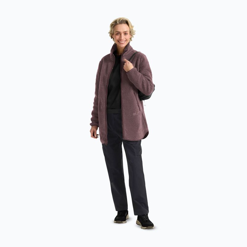Dámská fleecová mikina Jack Wolfskin High Curl Coat sheer plum 2