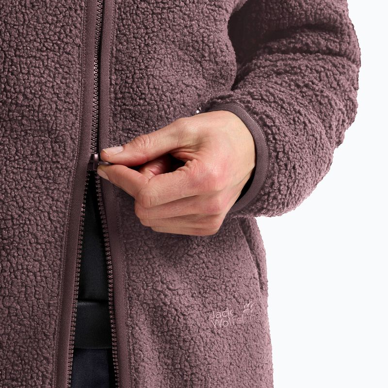 Dámská fleecová mikina Jack Wolfskin High Curl Coat sheer plum 5
