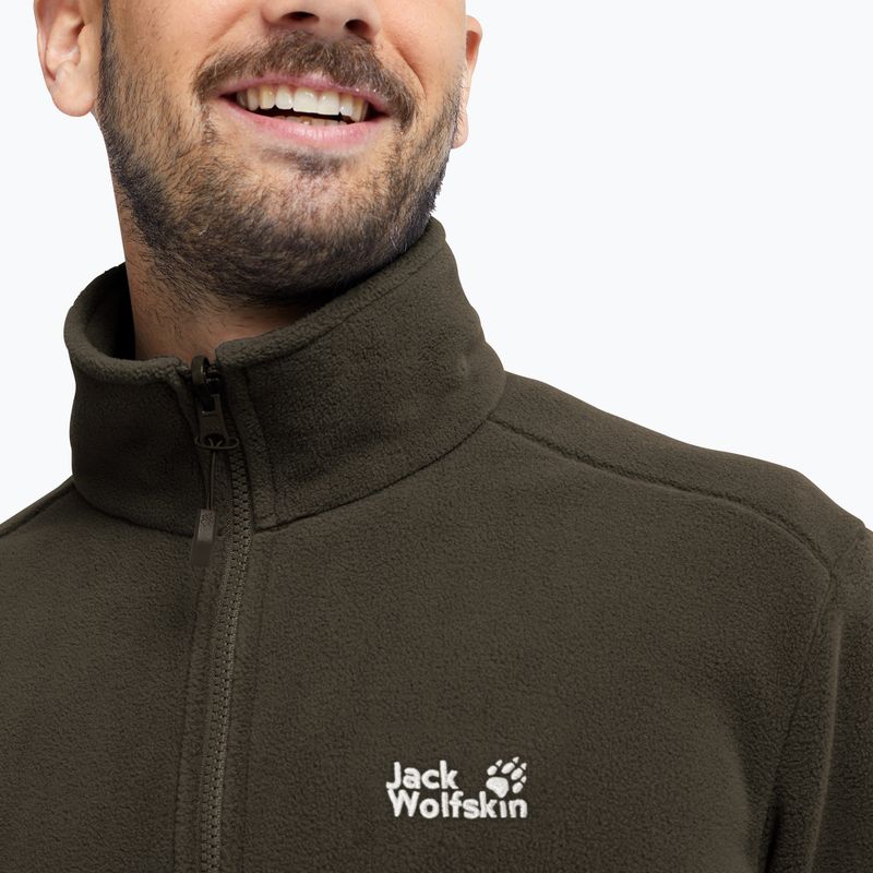 Pánská fleecová mikina Jack Wolfskin Taunus 200 Full Zip obsidian moss 4