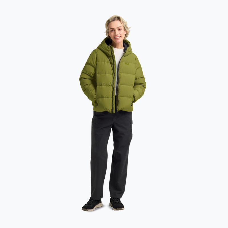 Dámský péřový kabát Jack Wolfskin Frozen Palace khaki green 2