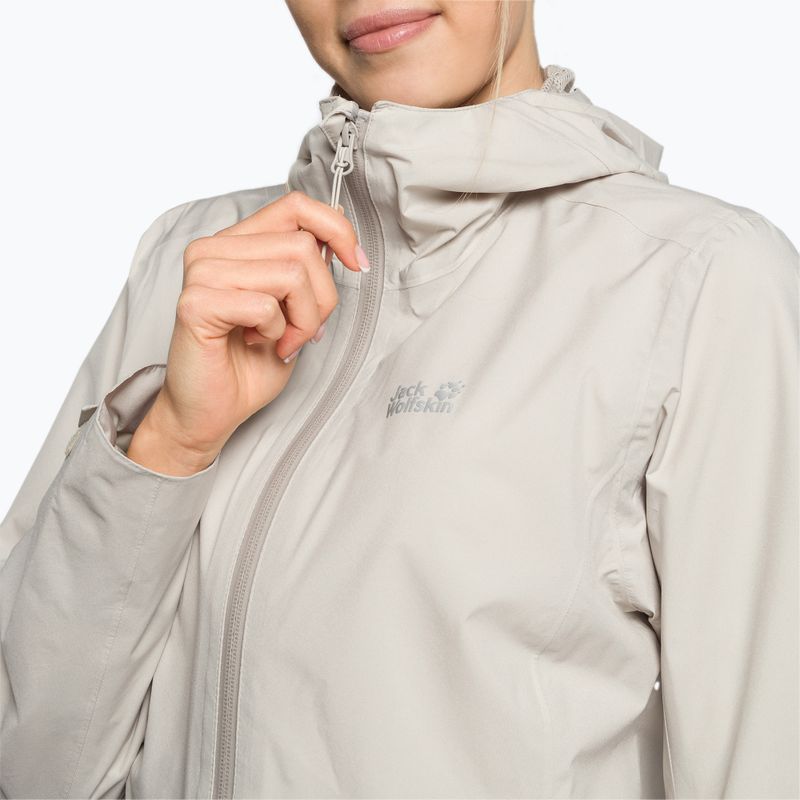 Dámská hardshell bunda Jack Wolfskin Pack & Go Shell šedá 1111514_6260 6