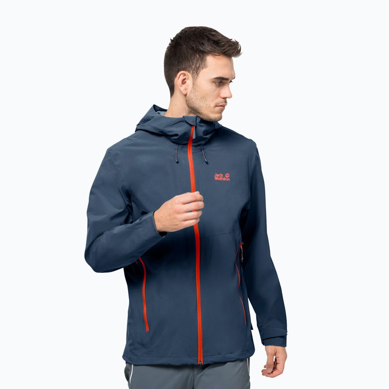 Pánská nepromokavá bunda Jack Wolfskin Highest Peak 2.5L tmavě modrá 1114961_1383