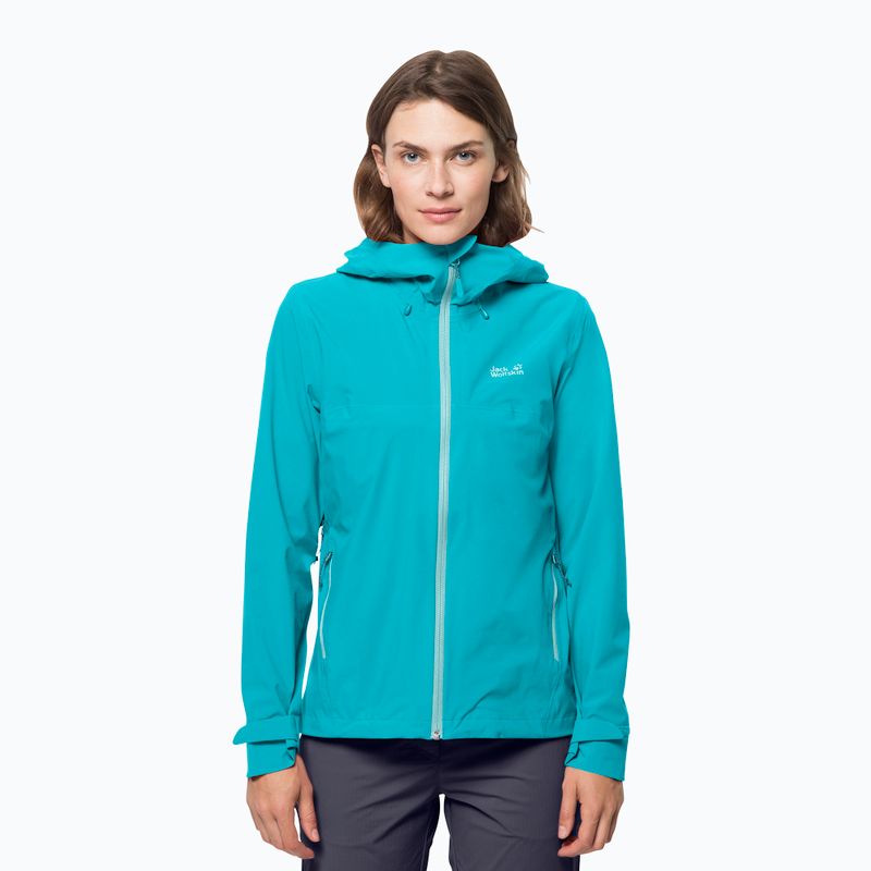 Dámská hardshell bunda Jack Wolfskin Highest Peak 2.5L modrá 1115111_1621