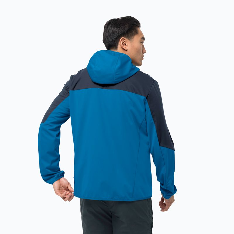 Pánská softshellová bunda Jack Wolfskin Go Hike modrá 1306921_1361 2