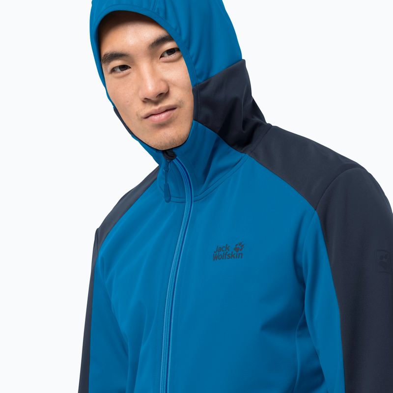 Pánská softshellová bunda Jack Wolfskin Go Hike modrá 1306921_1361 3