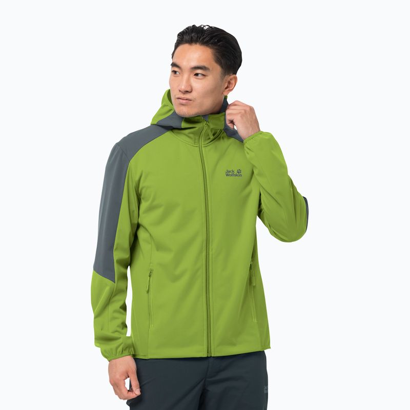 Pánská softshellová bunda Jack Wolfskin Go Hike zelená 1306921_4073