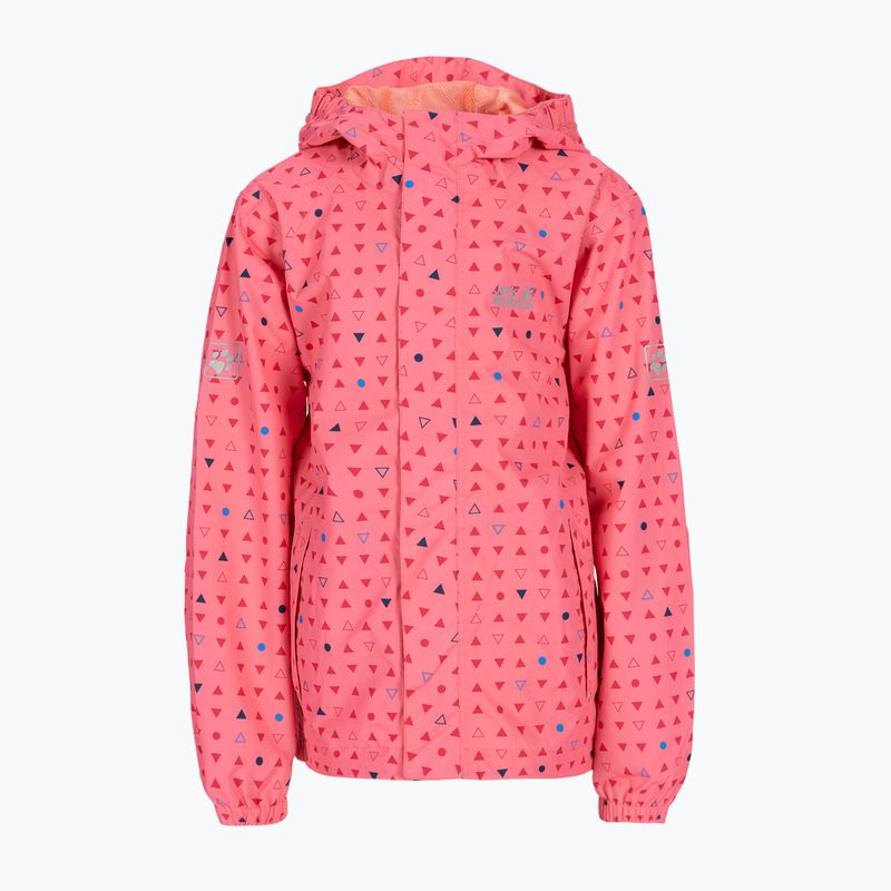 Dětská nepromokavá bunda Jack Wolfskin Tucan Dotted růžová 1608891_7669