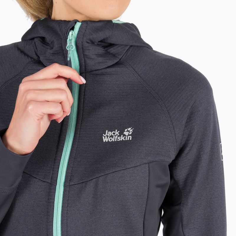 Dámská fleece mikina Jack Wolfskin Hydro Grid šedá 1709911_1389 6