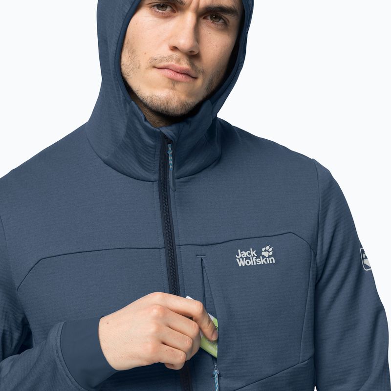 Pánská fleece mikina Jack Wolfskin Hydro Grid tmavě modrá 1710001_1383 3