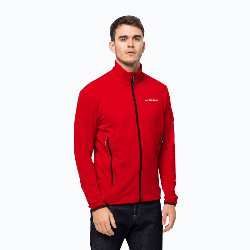 Pánská fleece mikina Jack Wolfskin Dna červená 1710271_2206