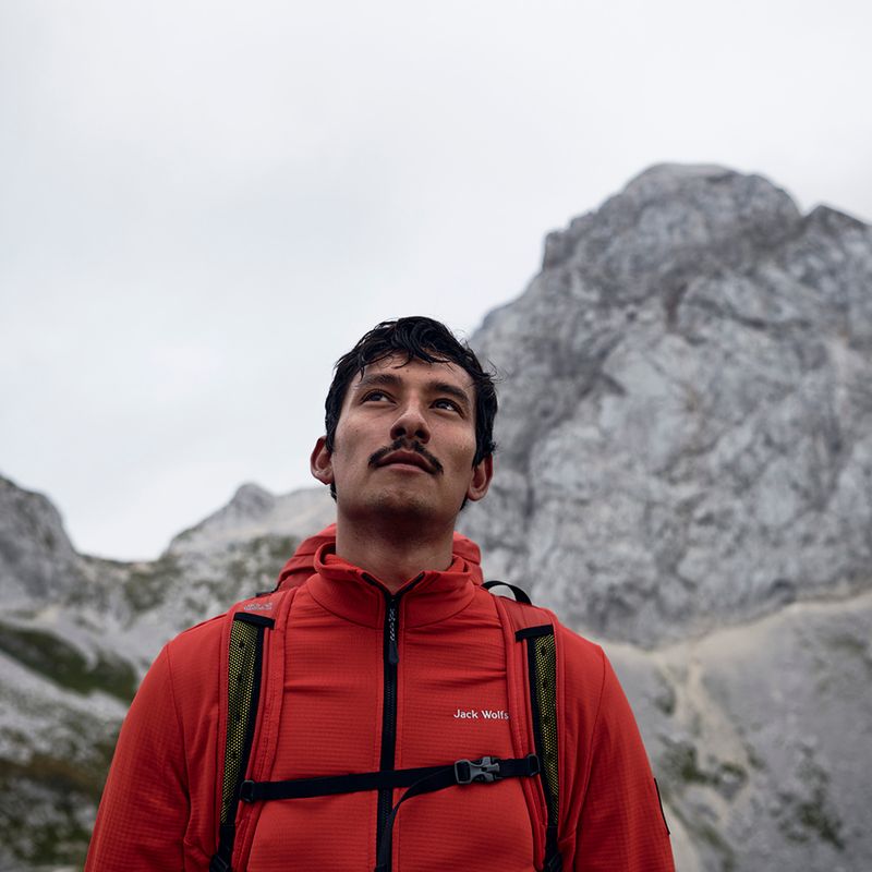 Pánská fleece mikina Jack Wolfskin Dna červená 1710271_2206 5