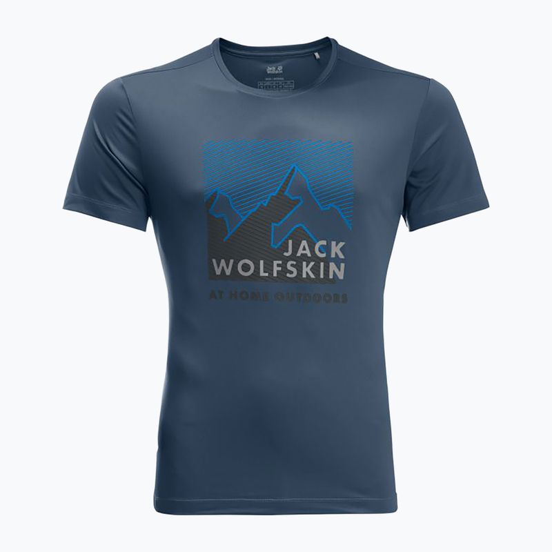 Pánské trekingové tričko Jack Wolfskin Peak Graphic modré 1807182_1383